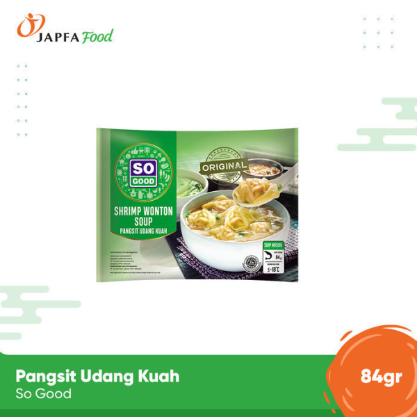 So Good Pangsit Udang Kuah / Shrimp Wonton Soup 84gr  5.0  134 Penilaian 520 Terjual
