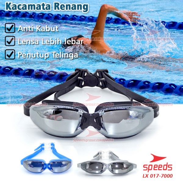 Kacamata renang Miror ANTI FOG & UV PROTECTION SPEEDS 017-7000 - Biru