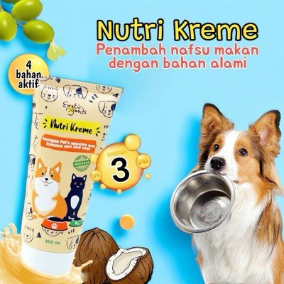 EXOTICGOODS NUTRI KREME | PENAMBAH NAFSU MAKAN PENGGEMUK ANJING KUCING PENEBAL BULU ANJING KUCING