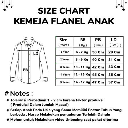 Kemeja Flanel Anak Lengan Panjang Laki - Laki Perempuan 1 2 3 4 5 tahu - FL40-Navy Putih, 1 Tahun
