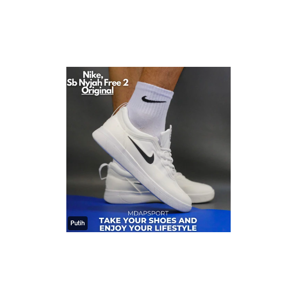 Nike Sb Nyjah Free 2 White Black Original