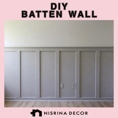 BATTEN WALL - Nisrina Decor 12MM 122 x 7,5 cm