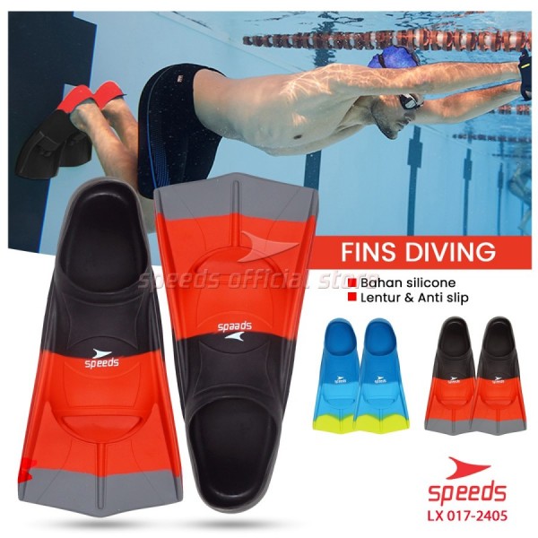 SPEEDS Diving Fins Kaki Katak Renang Snorkeling Kaki Selam 017-616 - 2405HTM, XXS