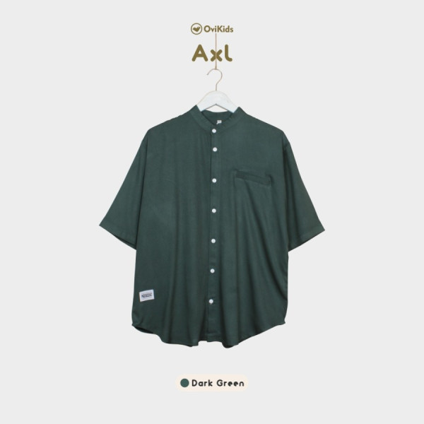 OVIKIDS Axl - Kemeja Couple Anak Laki Laki dan Dewasa - Pendek Kancing, Anak 2
