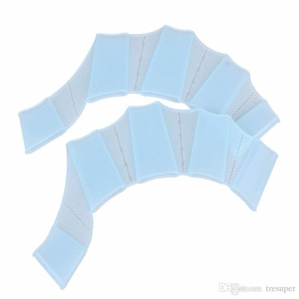 Silicone Jari Alat Bantu Belajar Renang Snorkling Tangan Katak Karet - M