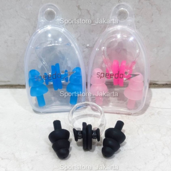 Earplug Speedo renang Ear Plug Speedo - Penutup Hidung telinga Speedo - Biru