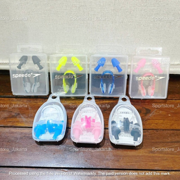 Earplug Speedo renang Ear Plug Speedo - Penutup Hidung telinga Speedo - Biru