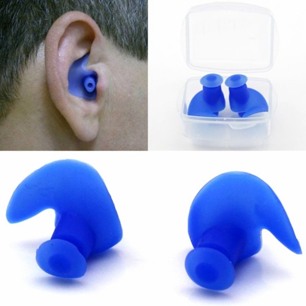 Penutup Telinga Renang Ear Plug Anti Air Tutup Kuping Masuk Air - Biru