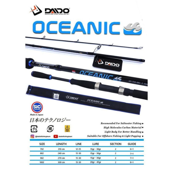 JORAN DAIDO OCEANIC CARBON PANJANG 210CM 240CM 270CM 300CM - 210CM