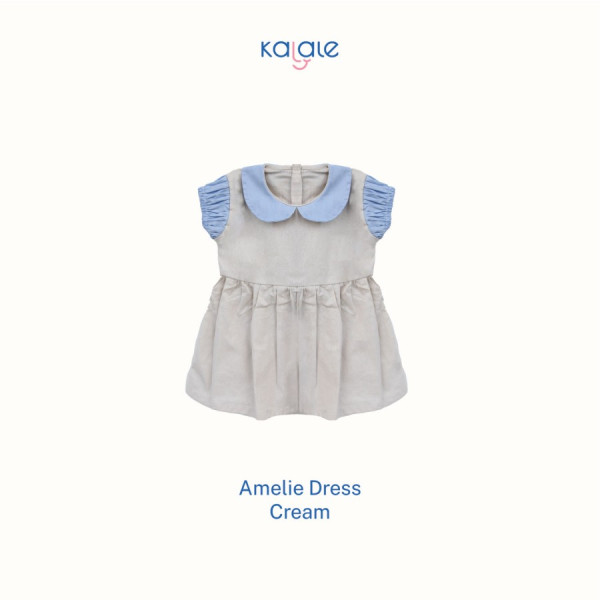 Kalale - Amelie Dress Anak Perempuan 1-4 Tahun - Cream, 3-4 Tahun