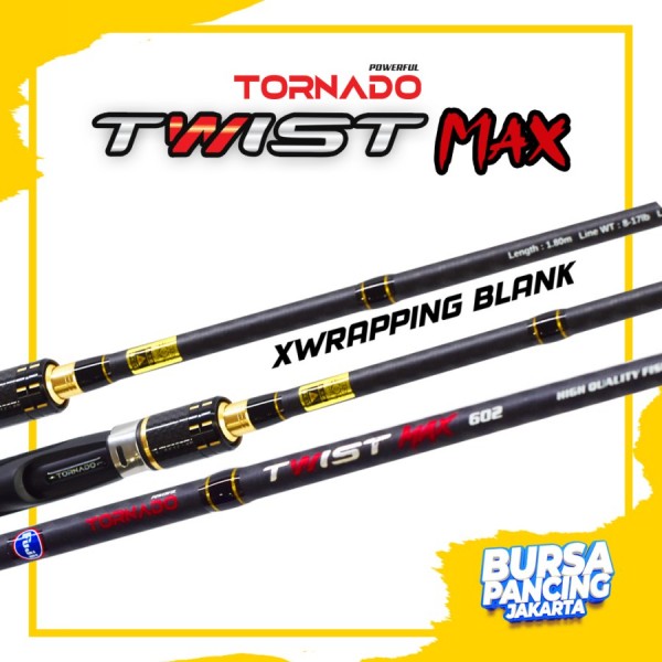TORNADO Joran Spinning TWIST MAX Fuji 165cm - 180cm Carbon Solid Ring - 165cm / 6-15Lb
