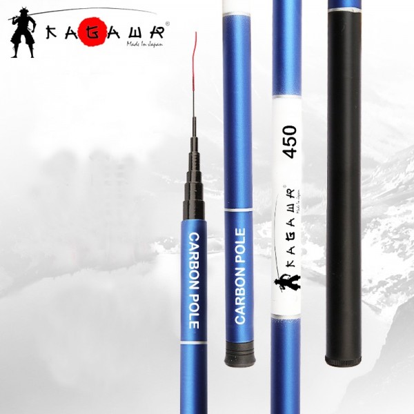 Joran Tegek Kagawa Biru Putih Carbon Pole Bahan 270 360 450 540 - 270