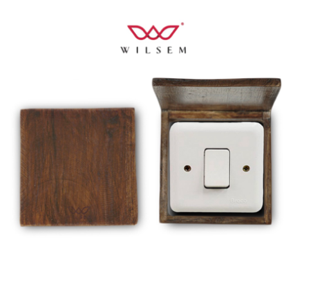 Frame Saklar Lampu Kayu Jati Asli 100% 3D Glow in the Dark/Frame Saklar