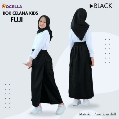 ROCELLA ROK CELANA KIDS FUJI,BAWAHAN ANAK PEREMPUAN, ROK ANAK PANJANG - ROCELLA BLACK, M