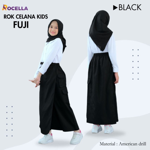 ROCELLA ROK CELANA KIDS FUJI,BAWAHAN ANAK PEREMPUAN, ROK ANAK PANJANG - ROCELLA BLACK, M