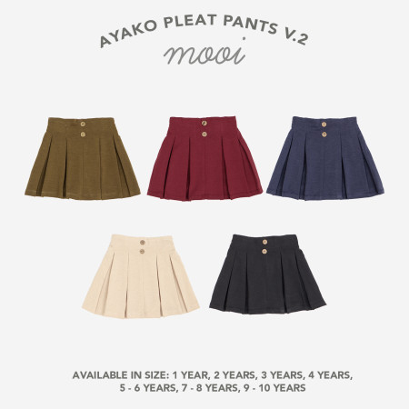 Mooi Rok Anak Perempuan Ayako Pleat Pants - NAVY, 2 YEARS