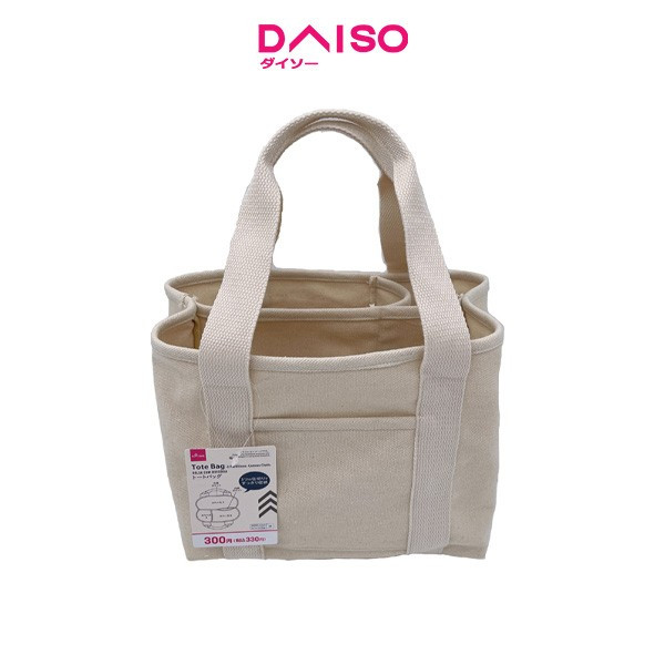 Daiso Tote Bag -3 Partitions - Canvas Cloth
