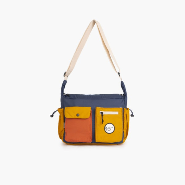 Omocha Navy Orange - Tas Selempang Sling Bag