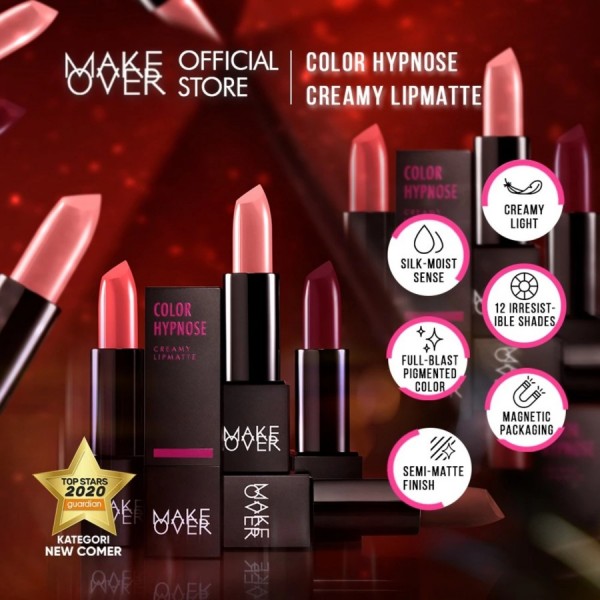 MAKE OVER - Color Hypnose Creamy Lipmatte | Lipstick Matte Original - 02 Flirt