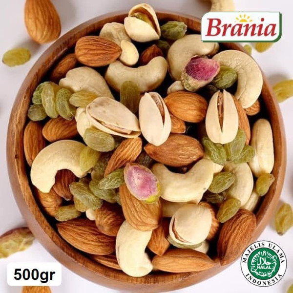 PREMIUM MIX NUTS 500 gr / TRAIL MIX / KACANG MIX / ALMOND CASHEW PISTACHIO