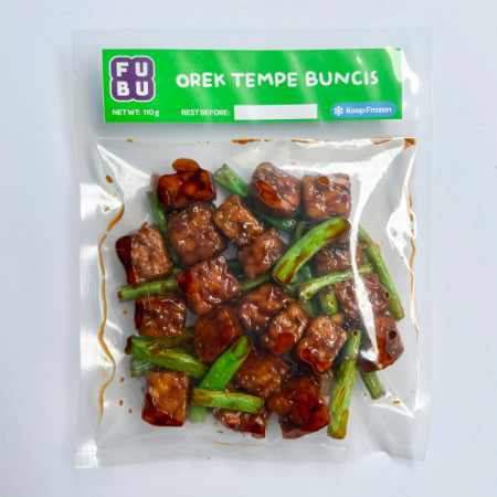 FUBU Orek Tempe Buncis - Tempeh Basah Manis Gurih - Satu Porsi Lauk Instan Frozen Food
