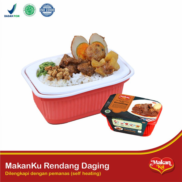 Rendang Daging | Makanan Siap Saji Dengan Pemanas (MRE/Meal Ready To Eat)