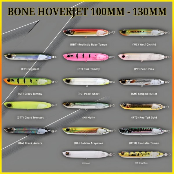 UMPAN CASTING BONE HOVERJET 100F - 130F MULTI FUNGSI TOPWATER - WTD