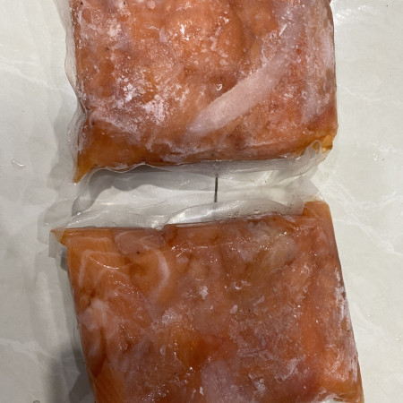 TETELAN IKAN SALMON / SCRAP MEAT SALMON FISH @500GR