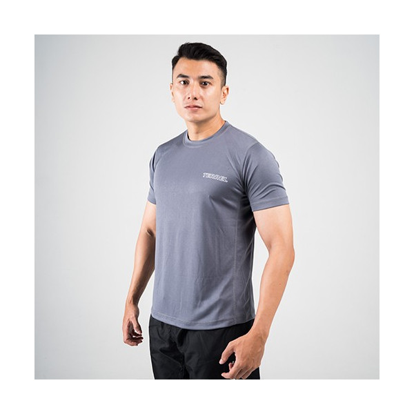 Terrel Basic tee grey tshirt baju olah raga gym lari running