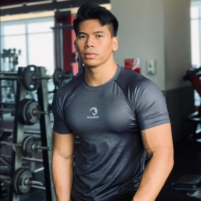 NEW STOCK Baju Training Running Gym Fitness Waldos Hydro Black