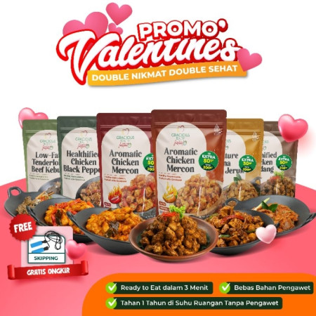 GRACIOUS HEALTHY INSTANT [Makanan Sehat Siap Saji , Tanpa Bahan Pengawet, Tahan Hingga 6 Bulan suhu ruang]