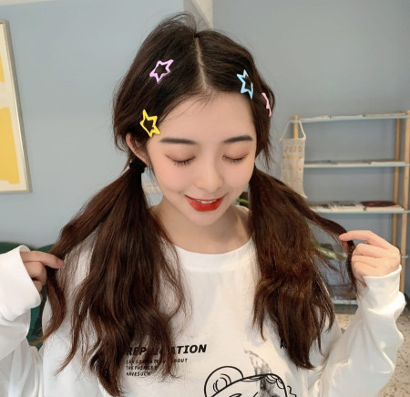 MILANBERRY STAR CLIP ISI 10 PCS JEPIT PONI AKSESORIS RAMBUT ANAK LUCU - star clip dot