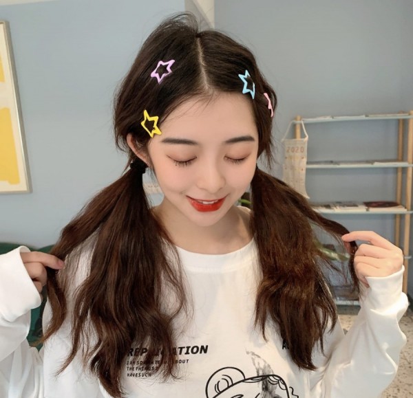 MILANBERRY STAR CLIP ISI 10 PCS JEPIT PONI AKSESORIS RAMBUT ANAK LUCU - star clip dot