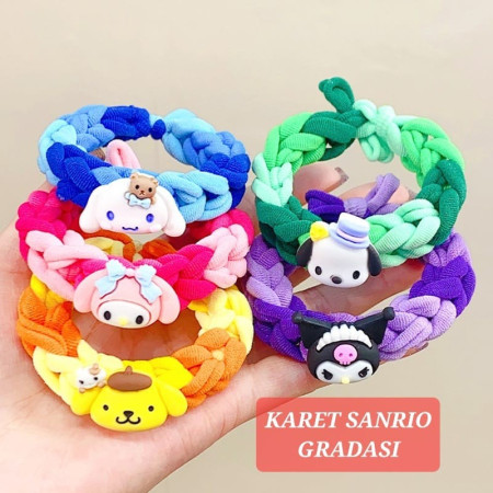 KARET SANRIO GRADASI AKSESORIS GELANG ANAK CEWEK IMPORT LUCU FASHION