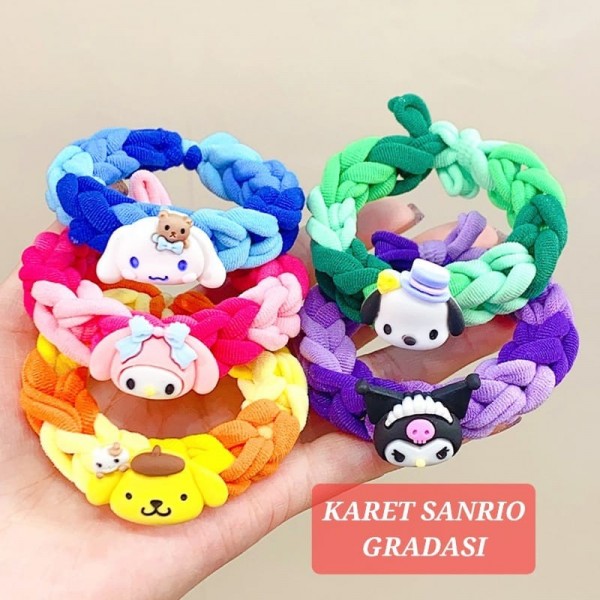 KARET SANRIO GRADASI AKSESORIS GELANG ANAK CEWEK IMPORT LUCU FASHION