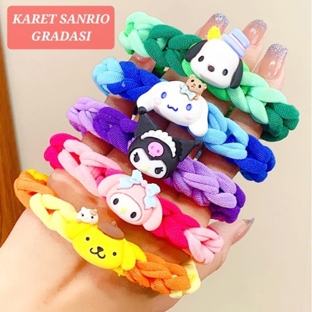 KARET SANRIO GRADASI AKSESORIS GELANG ANAK CEWEK IMPORT LUCU FASHION