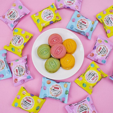 1 PCS Macaron Sandwich biscuit 15 gram Super enak