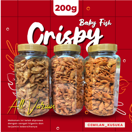 Baby Fish Crispy ORIGINAL/PEDES/BALADO 200GRAM