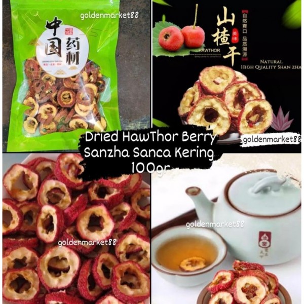 DRIED HAWTHOR BERRY BUAH SANZHA KERING DRIED SANCA 100GR