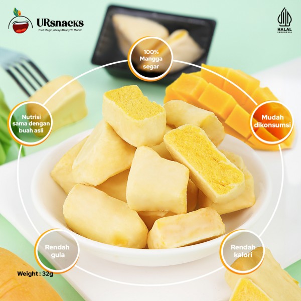 URSNACKS Freeze Dried Mango - Snack Keripik Buah Mangga