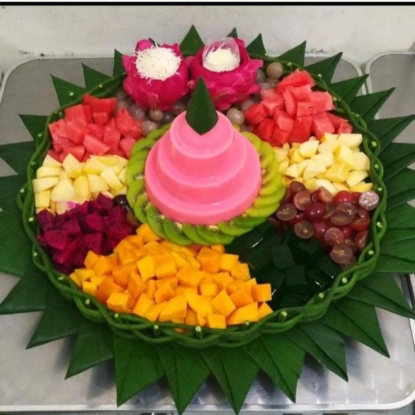 Tumpeng Puding Buah Fresh Segar Porsi Bervariasi