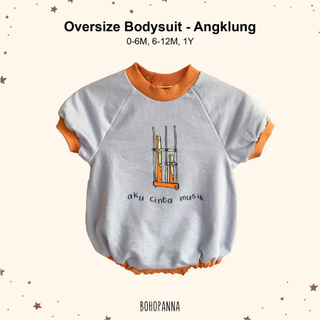 BOHOPANNA - OVERSIZED BODYSUIT - JUMPER BAYI - ANGKLUNG, 0-6M