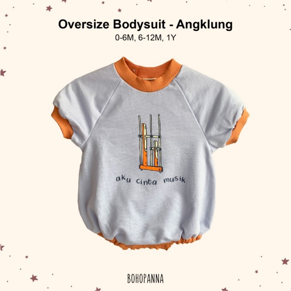 BOHOPANNA - OVERSIZED BODYSUIT - JUMPER BAYI - ANGKLUNG, 0-6M