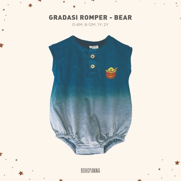 BOHOPANNA - GRADASI ROMPER - Jumper Anak - BEAR, 6-12M