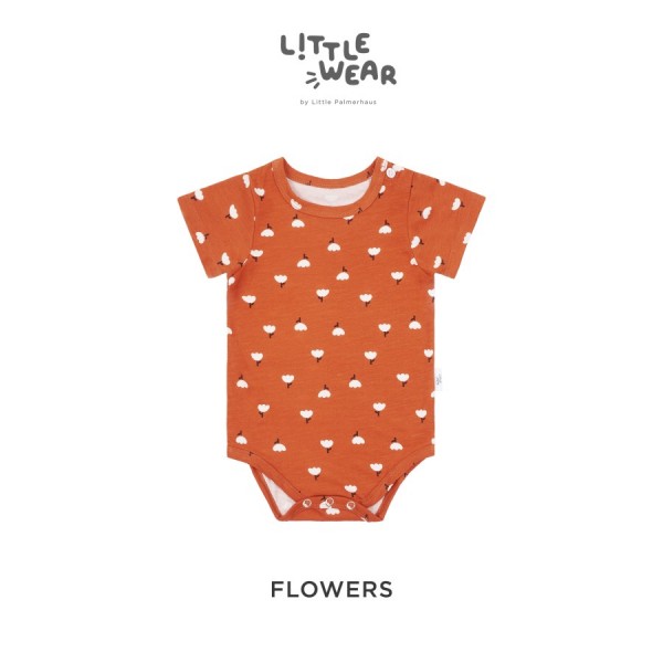 Jumper Bayi - Little Palmerhaus Little Wear Bodysuit 18.0 - Flowers, 3 M