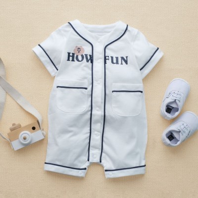 Jumper bayi laki laki lucu usia 0-2 tahun lengan pendek motif how fun - 59