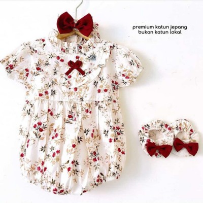 Baju Jumper Anak Bayi Perempuan Newborn Usia 0 12 Bulan Adem METTA SET
