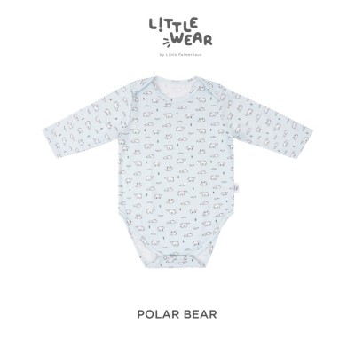 Jumper Bayi - Little Palmerhaus Little Wear Long Bodysuit 20.0 - Polar Bear, 0-6 M