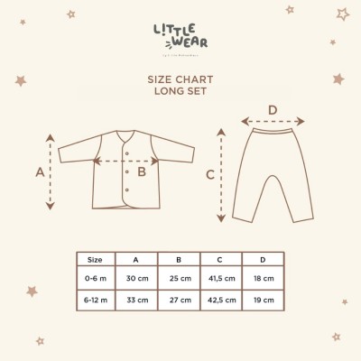 Little Palmerhaus - Little Wear Long Set 16.0 (Setelan Bayi) - Line Boat, 6-12 M