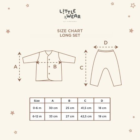 Little Palmerhaus - Little Wear Long Set 16.0 (Setelan Bayi) - Line Boat, 6-12 M